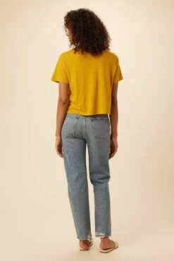 Roxie Reverie Slub Tee - Sunflower -AGOLDE || CITIZENS OF HUMANITY Sales 0595 Roxie Sunflower 3