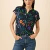 Renata Ecovero Blouse - Stella Floral Navy -AGOLDE || CITIZENS OF HUMANITY Sales 0607 Renata Stella Navy 1