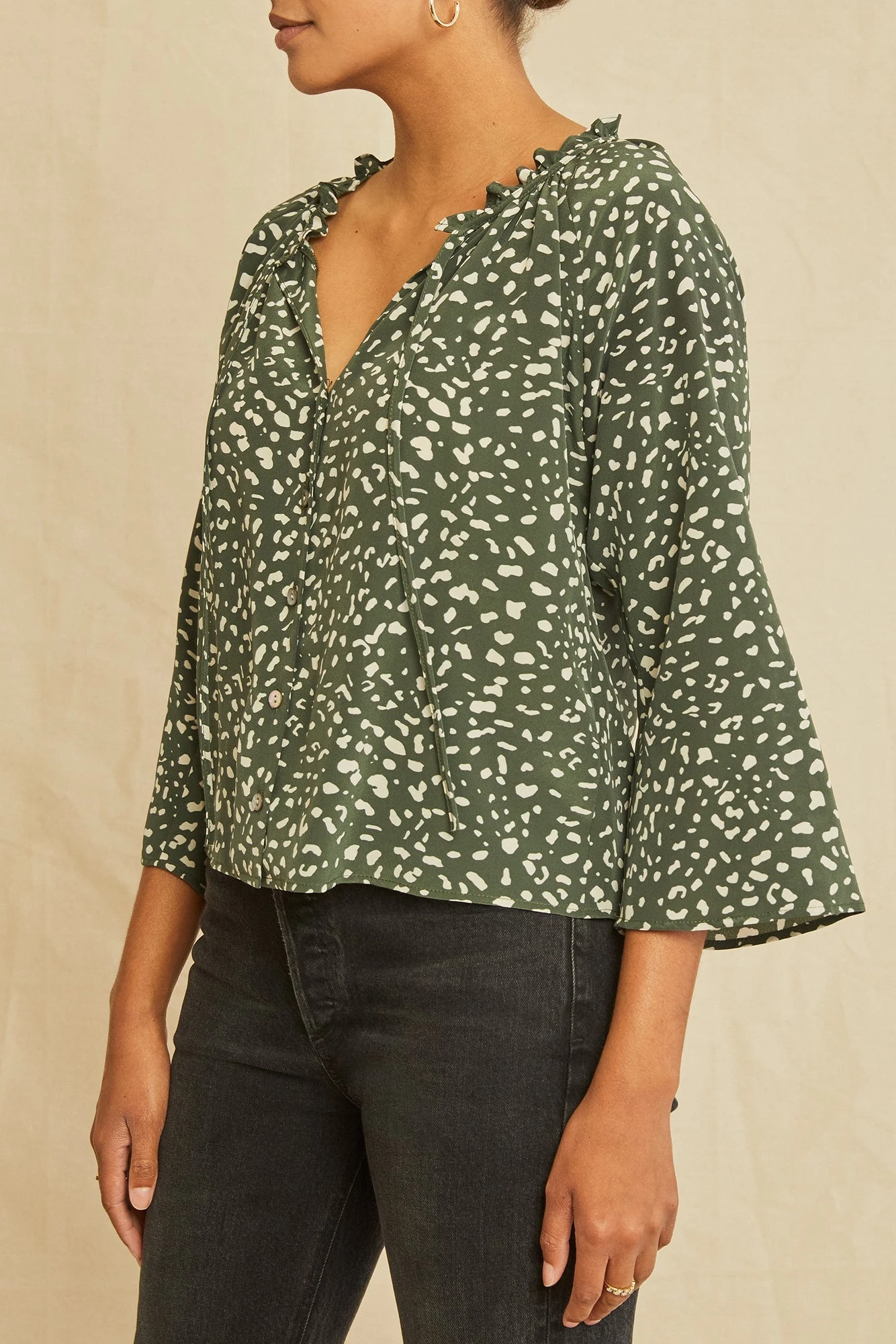 Isla Washable Silk Blouse - Rocher Dot 4 Isla Washable Silk Blouse - Rocher Dot - Image 2