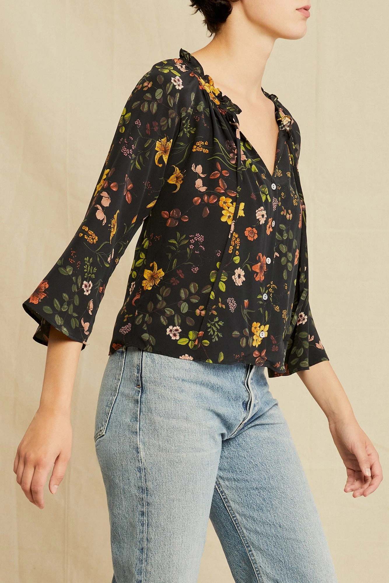 Isla Washable Silk Blouse - St. Germain Floral 4 Isla Washable Silk Blouse - St. Germain Floral - Image 2