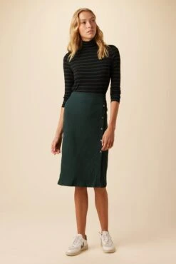 Gadot Paris Rib Skirt - Darkest Spruce -AGOLDE || CITIZENS OF HUMANITY Sales 0612 Gadot Darkest Spruce 4