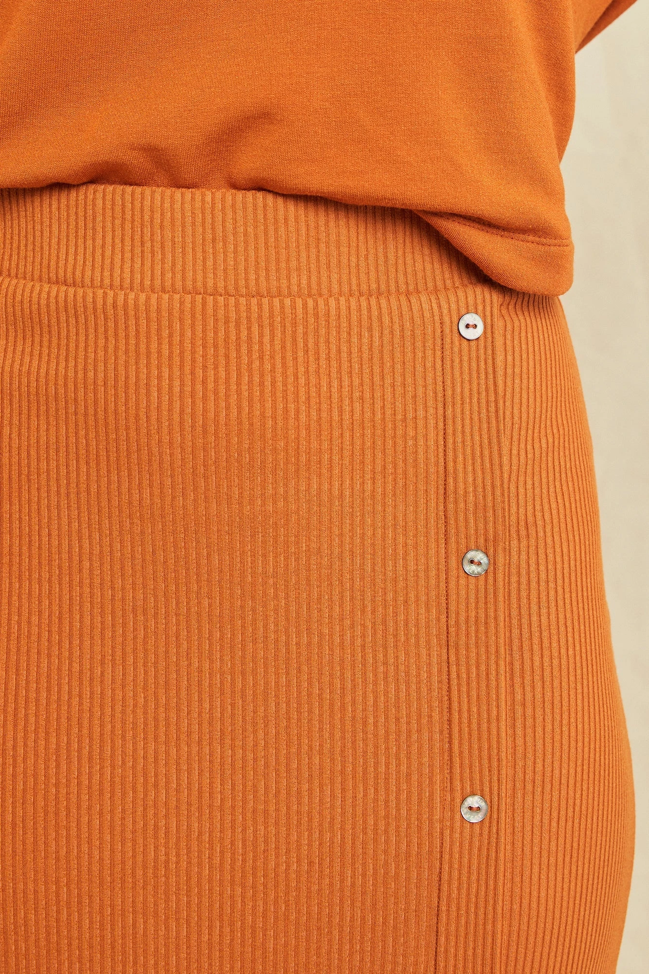 Gadot Paris Rib Skirt - Umber 5 Gadot Paris Rib Skirt - Umber - Image 3