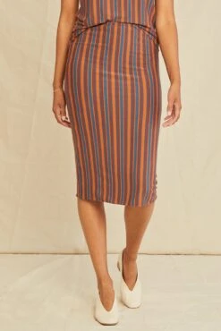 Yuma Dream Knit Skirt - Rivoli Stripe