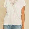 Mayr Lace Dream Knit Tee - White -AGOLDE || CITIZENS OF HUMANITY Sales 0675 Lace Inset Mayr White 1732 web 9e26ca2a 7ecf 48ec 8345 74d0da86fc1d