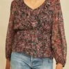 Yvonne Nouveau Silk Blouse -AGOLDE || CITIZENS OF HUMANITY Sales 0695 Yvonne Joshua Tree Floral 1564