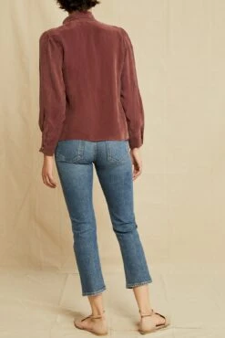 Olivet Cottonseed Cupro Blouse - Mocha -AGOLDE || CITIZENS OF HUMANITY Sales 0710 Olivet Cottonseed Cupro Mocha 1414 web 16d26869 b5d3 4257 bc33 750bafdbf721