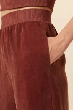 Salice Mixed Cupro Pants - Earth -AGOLDE || CITIZENS OF HUMANITY Sales 0721 Salice Mixed Media Earth 4