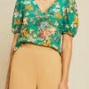 Juliana Washable Silk Blouse - Rosalind Floral -AGOLDE || CITIZENS OF HUMANITY Sales 0753 Juliana Rosalind Floral 11314 web