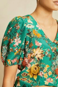 Juliana Washable Silk Blouse - Rosalind Floral -AGOLDE || CITIZENS OF HUMANITY Sales 0753 Juliana Rosalind Floral 11332 web