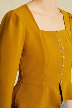 Nadja Upcycled Blouse 9 Nadja Upcycled Blouse -AGOLDE || CITIZENS OF HUMANITY Sales 0802 Nadja Upcycled Citron Upcycled Fabric 2119 web