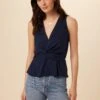 Malika Sleeveless Blouse - Navy 2 Malika Sleeveless Blouse - Navy -AGOLDE || CITIZENS OF HUMANITY Sales 0807 Malika Navy 1