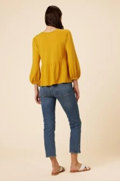 Blake Cotton Slub Blouse - Sunflower -AGOLDE || CITIZENS OF HUMANITY Sales 0808R1 Blake Sunflower 3