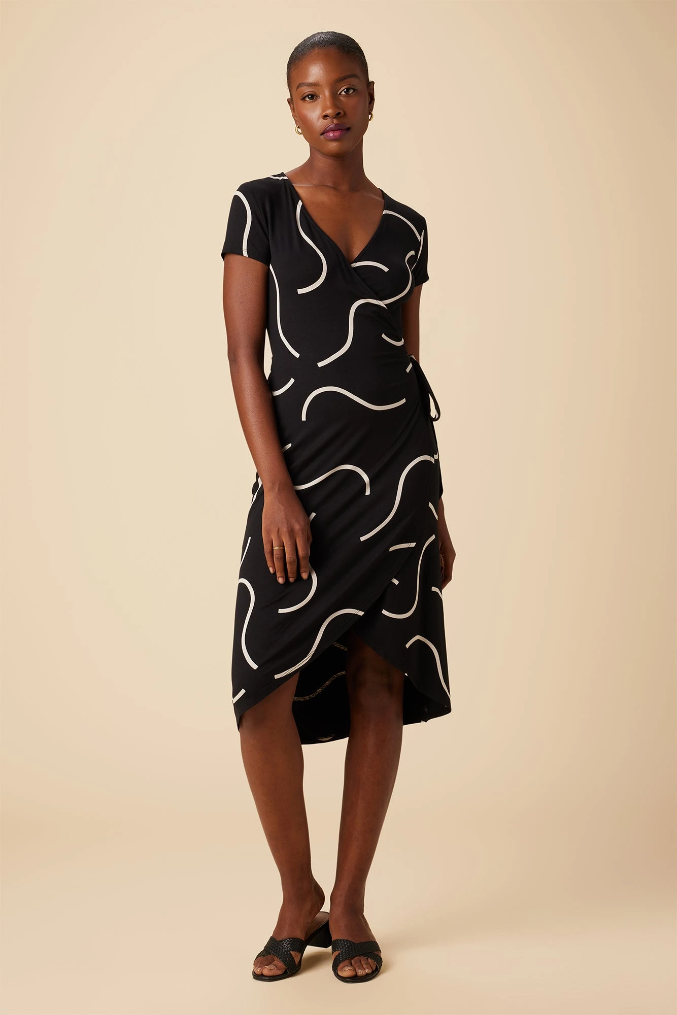 Betsyn Viscose Knit Dress - Waves 3 Betsyn Viscose Knit Dress - Waves
