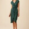 Josie Cupro Viscose Jacquard Dress - Darkest Spruce 1 Josie Cupro Viscose Jacquard Dress - Darkest Spruce -AGOLDE || CITIZENS OF HUMANITY Sales 10058 Josie Darkest Spruce 1