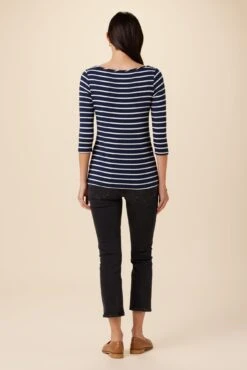 Francoise 3/4 Sleeve Dream Knit Tee - Basque Stripe -AGOLDE || CITIZENS OF HUMANITY Sales 1005 34 Slv Francoise Basque Stripe 3