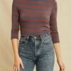 Francoise 3/4 Sleeve Dream Knit Tee - Maple Azure Stripe -AGOLDE || CITIZENS OF HUMANITY Sales 1005 3Q Slv Francoise Sausalito Stripe Maple Azure 2900 web 172be4ae 345e 47f9 b614 1ee1c849db7c