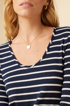 Itana Long Sleeve Dream Knit Tee - Basque Stripe -AGOLDE || CITIZENS OF HUMANITY Sales 10070 LS Itana Dream Knit Basque Stripe 4