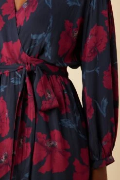 Elma Ecovero Wrap Dress - Paysage Berry -AGOLDE || CITIZENS OF HUMANITY Sales 10088 Elma Viscose Paysage Berry 4