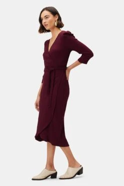 Abigail Paris Rib Dress - Plum -AGOLDE || CITIZENS OF HUMANITY Sales 10098 Abigail Plum 2