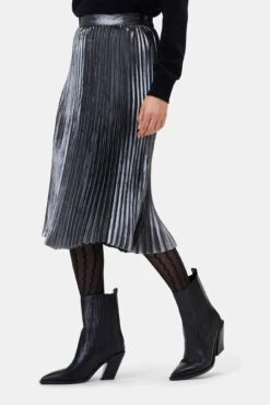 Blaze Skirt - Pewter -AGOLDE || CITIZENS OF HUMANITY Sales 10108 Blaze Pleated Pewter 2
