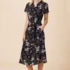 Joyce Washable Silk Dress - French Jardin Black -AGOLDE || CITIZENS OF HUMANITY Sales 10120 Joyce Silk French Jardin Black 2