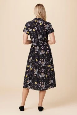 Joyce Washable Silk Dress - French Jardin Black -AGOLDE || CITIZENS OF HUMANITY Sales 10120 Joyce Silk French Jardin Black 3
