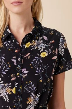 Joyce Washable Silk Dress - French Jardin Black -AGOLDE || CITIZENS OF HUMANITY Sales 10120 Joyce Silk French Jardin Black 4