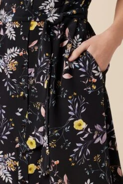 Joyce Washable Silk Dress - French Jardin Black -AGOLDE || CITIZENS OF HUMANITY Sales 10120 Joyce Silk French Jardin Black 5