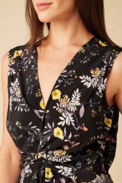 Olive Washable Silk Midi Dress - French Jardin Black -AGOLDE || CITIZENS OF HUMANITY Sales 10129R1 Olive Silk French Jardin 4