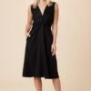 Olive Tencel Midi Dress - Black -AGOLDE || CITIZENS OF HUMANITY Sales 10133 Olive Twill Black 1