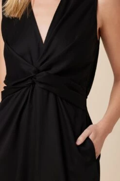 Olive Tencel Midi Dress - Black -AGOLDE || CITIZENS OF HUMANITY Sales 10133 Olive Twill Black 4