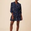 Arya 3/4 Sleeve Washable Silk Dress - Ana Floral -AGOLDE || CITIZENS OF HUMANITY Sales 10139R1 Arya Silk Ana Floral 1