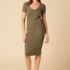 Juniper Paris Rib Dress - Calla Green -AGOLDE || CITIZENS OF HUMANITY Sales 10142 Juniper Rib Calla Green 1