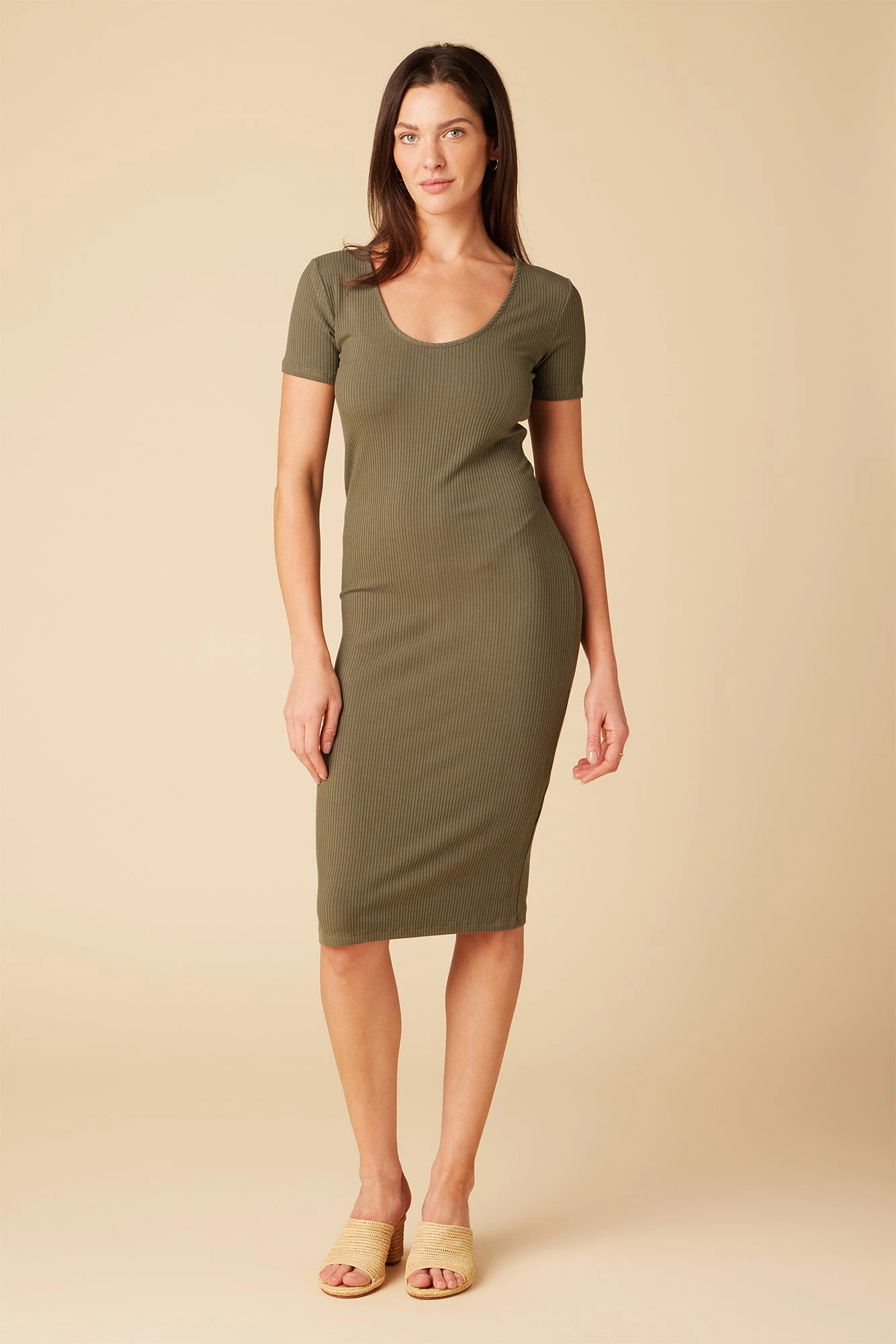 Juniper Paris Rib Dress - Calla Green 3 Juniper Paris Rib Dress - Calla Green