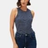 Jillian Dream Knit Tank - Navy Natural Stripe -AGOLDE || CITIZENS OF HUMANITY Sales 10177 Jillian Stripe Amsterdam Stripe Navy Natural 1