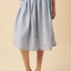 Mariah Linen Skirt - Blue Natural Stripe -AGOLDE || CITIZENS OF HUMANITY Sales 10205 Mariah Linen Blue Natural Stripe 1