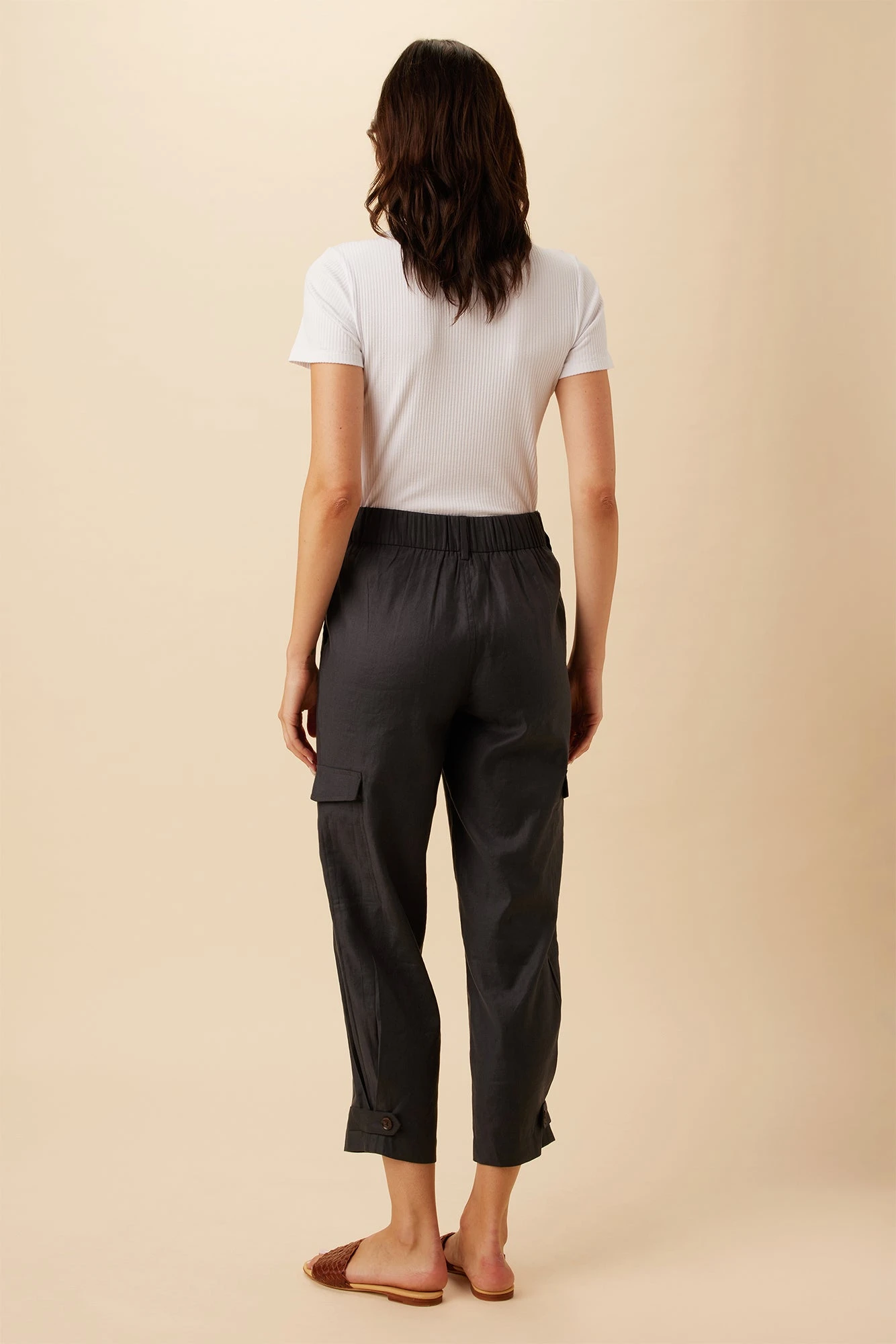 Lyle Femme Fete Stretch Cargo Pant - Pewter 6 Lyle Femme Fete Stretch Cargo Pant - Pewter - Image 4