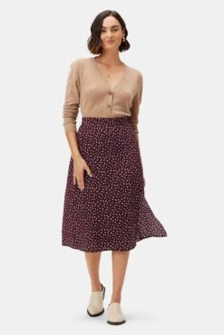 Ollie Washable Silk Skirt - Doucet Dot Vineyard -AGOLDE || CITIZENS OF HUMANITY Sales 10235 Ollie Silk Doucet Dot Vineyard 4