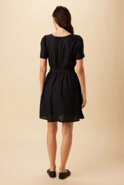 Ria Ramie Viscose Dress - Black -AGOLDE || CITIZENS OF HUMANITY Sales 10252 Sleeveless Castile Valencia Dot Black 3