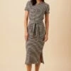 Colombe Scallop Knit Dress - Natural Black 2 Colombe Scallop Knit Dress - Natural Black -AGOLDE || CITIZENS OF HUMANITY Sales 10266 SS Colombe Scallop Natural Black 1