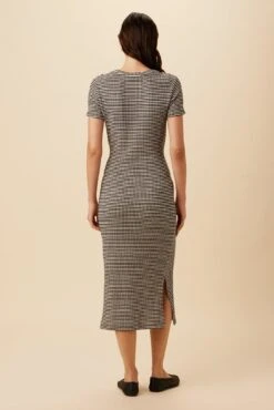 Colombe Scallop Knit Dress - Natural Black 8 Colombe Scallop Knit Dress - Natural Black -AGOLDE || CITIZENS OF HUMANITY Sales 10266 SS Colombe Scallop Natural Black 3