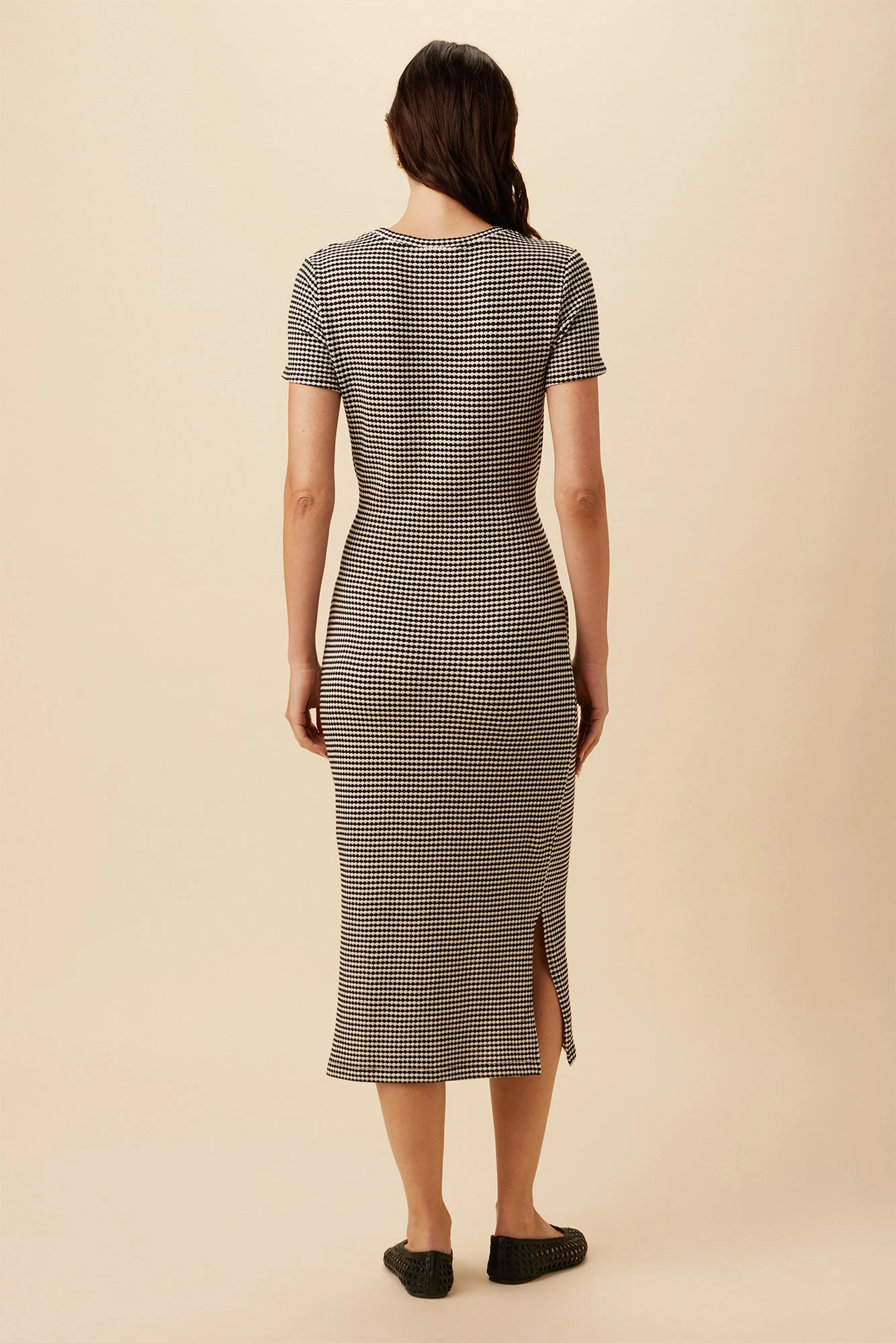 Colombe Scallop Knit Dress - Natural Black 5 Colombe Scallop Knit Dress - Natural Black - Image 3