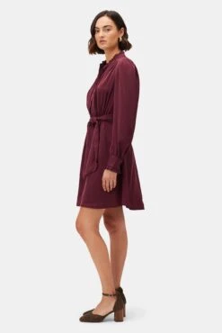 Malta Dress - Plum -AGOLDE || CITIZENS OF HUMANITY Sales 10269 Malta Pin Tuck Plum 2