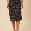 Vindy Viscose Knit Skirt - Valencia Dot Black -AGOLDE || CITIZENS OF HUMANITY Sales 10276 Vindy Viscose Valencia Dot Black 1