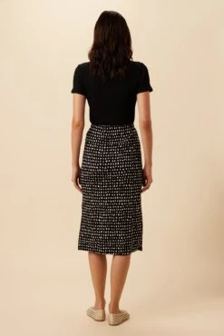 Vindy Viscose Knit Skirt - Valencia Dot Black -AGOLDE || CITIZENS OF HUMANITY Sales 10276 Vindy Viscose Valencia Dot Black 3