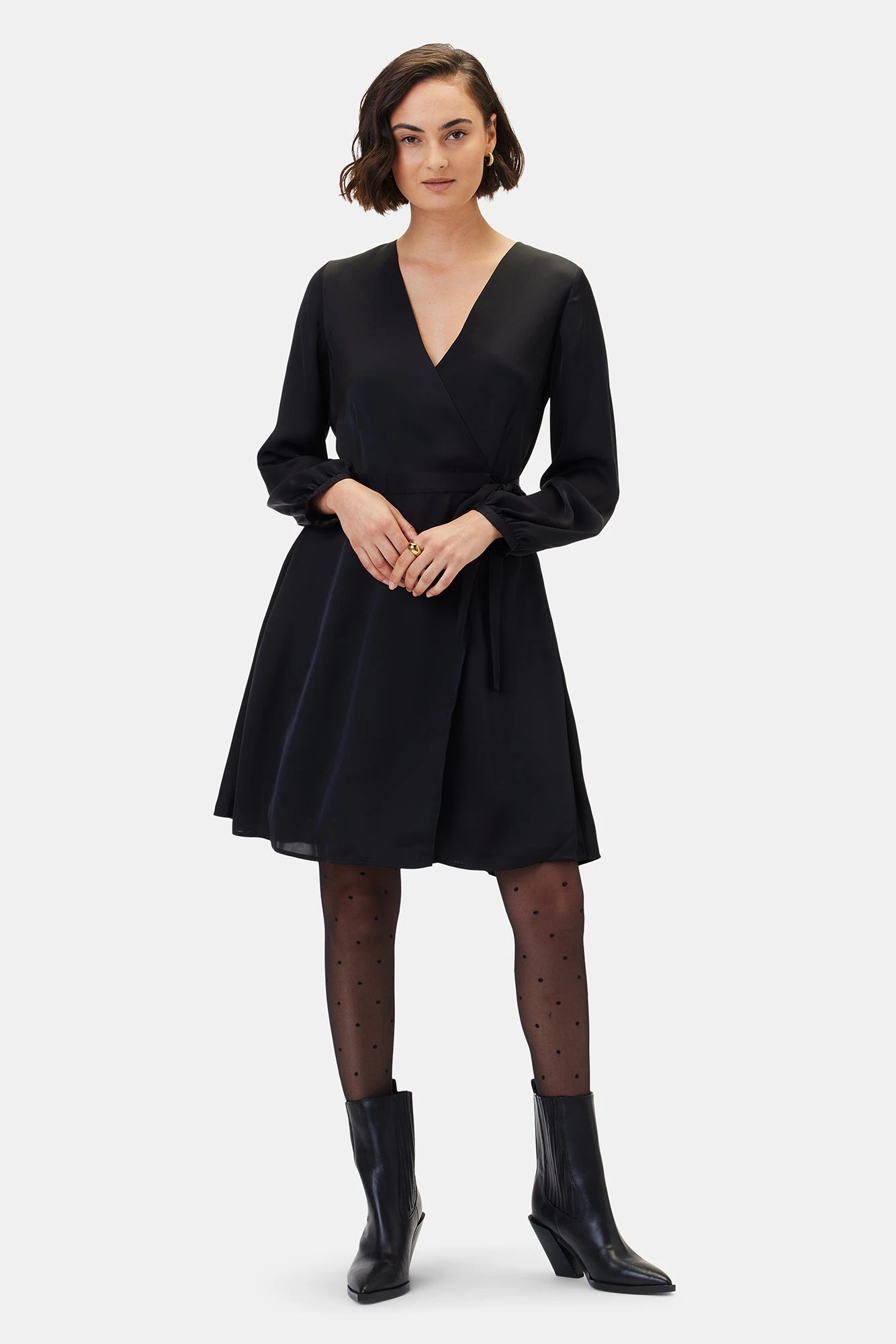 Ivy Long Sleeve Dress - Black 3 Ivy Long Sleeve Dress - Black