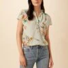 Renata Washable Silk Blouse - Cannes Floral
