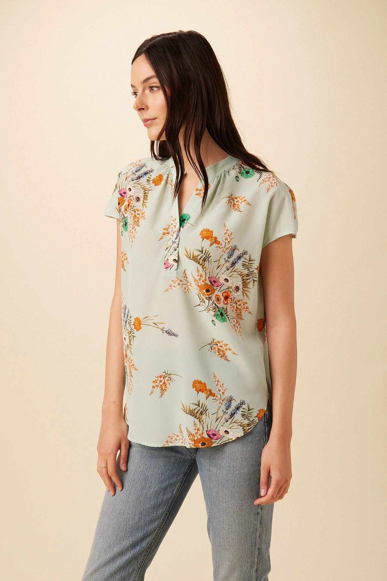 Renata Washable Silk Blouse - Cannes Floral 4 Renata Washable Silk Blouse - Cannes Floral - Image 2