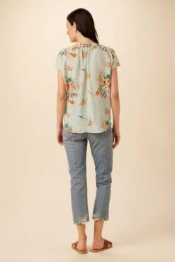 Renata Washable Silk Blouse - Cannes Floral 8 Renata Washable Silk Blouse - Cannes Floral -AGOLDE || CITIZENS OF HUMANITY Sales 1068 Renata Cannes Floral 3