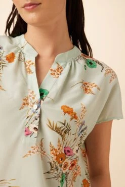 Renata Washable Silk Blouse - Cannes Floral 9 Renata Washable Silk Blouse - Cannes Floral -AGOLDE || CITIZENS OF HUMANITY Sales 1068 Renata Cannes Floral 4